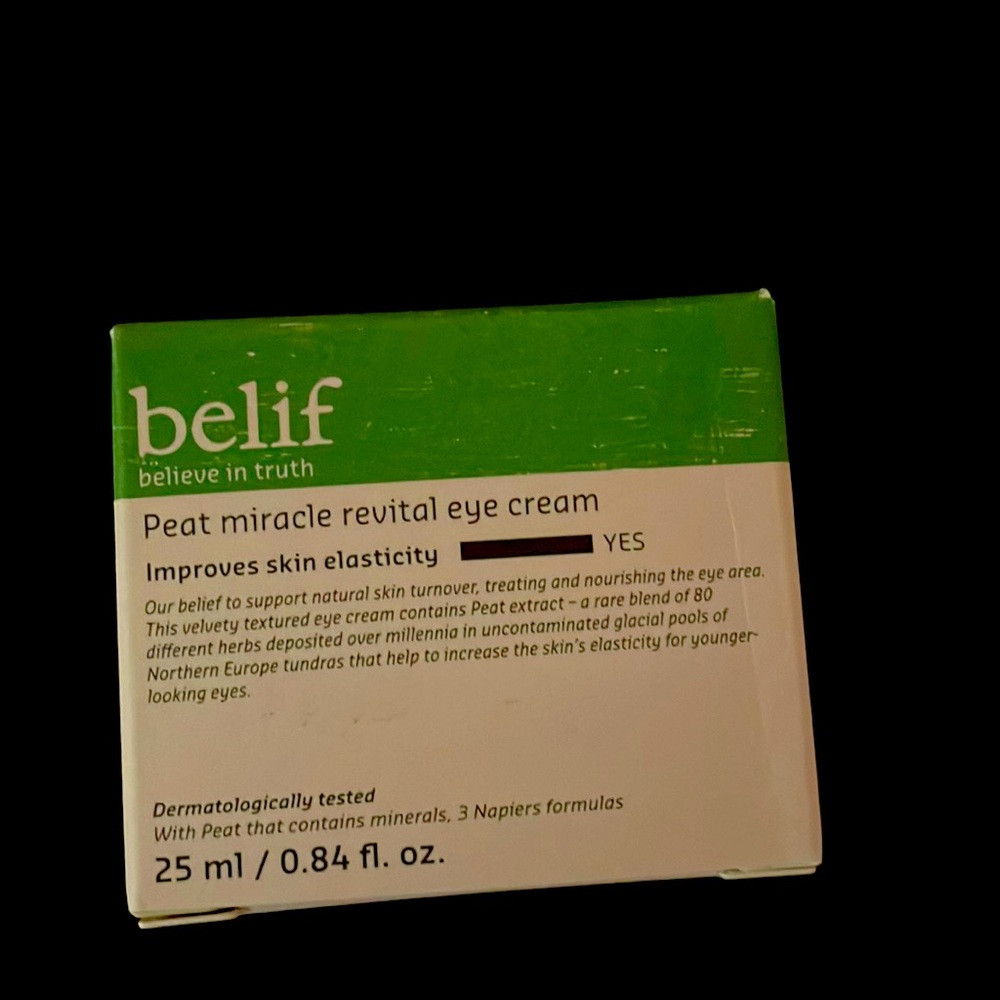 Belif - peat miracle revital eye cream; brand new in its original box